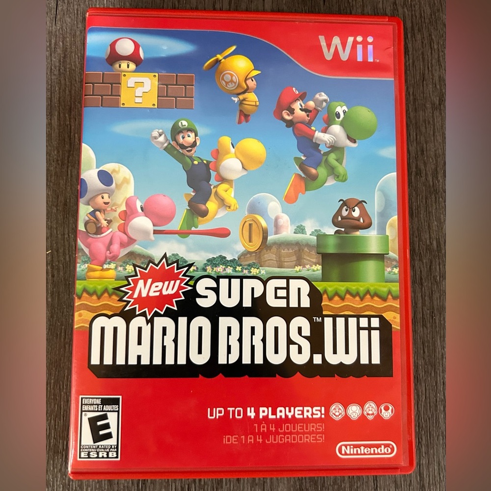 WII Super Mario Bros. Manual Included